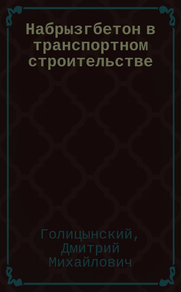 Набрызгбетон в транспортном строительстве
