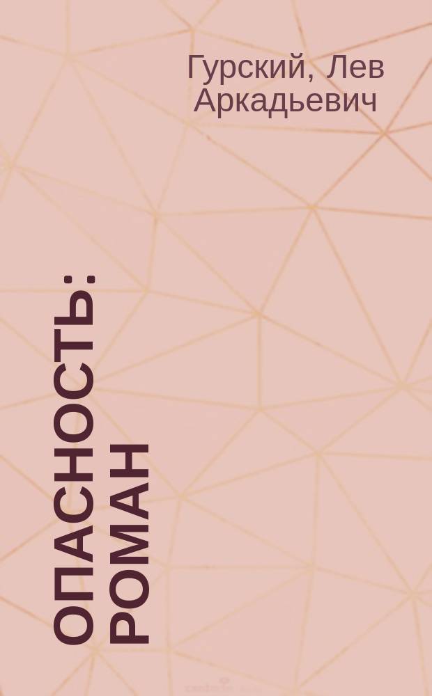 Опасность : Роман