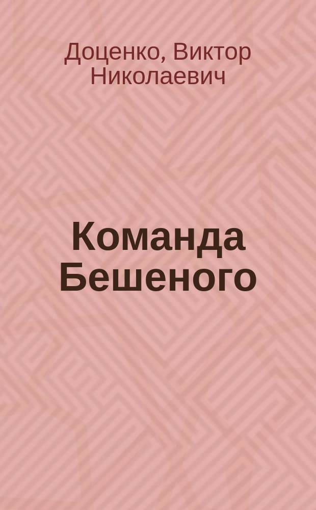 Команда Бешеного : Роман