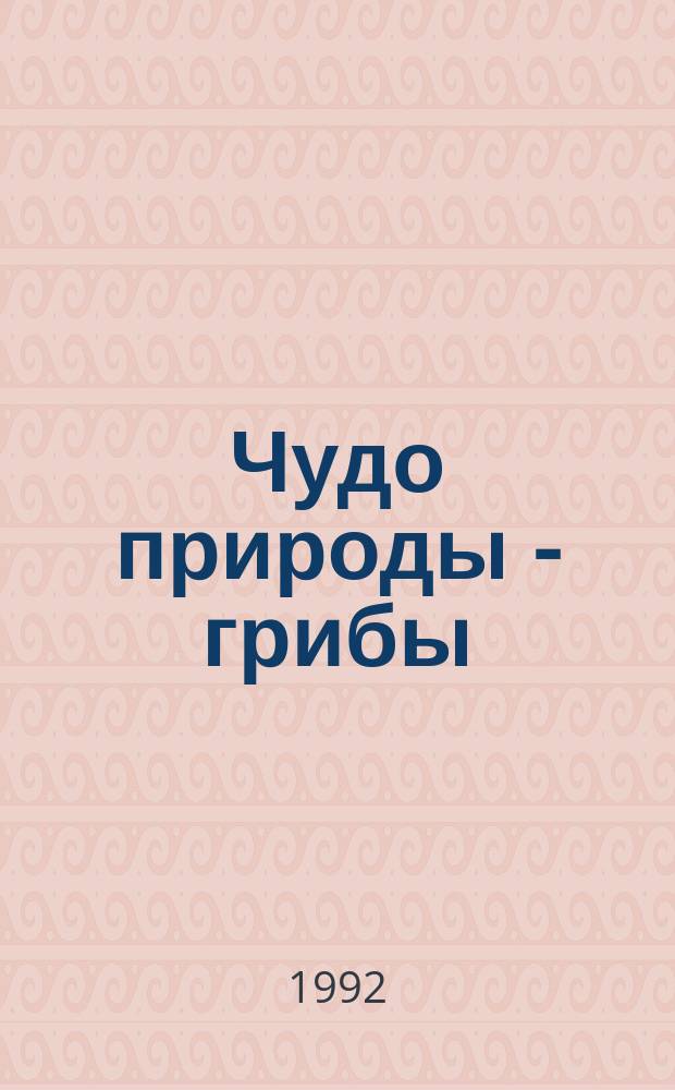 Чудо природы - грибы