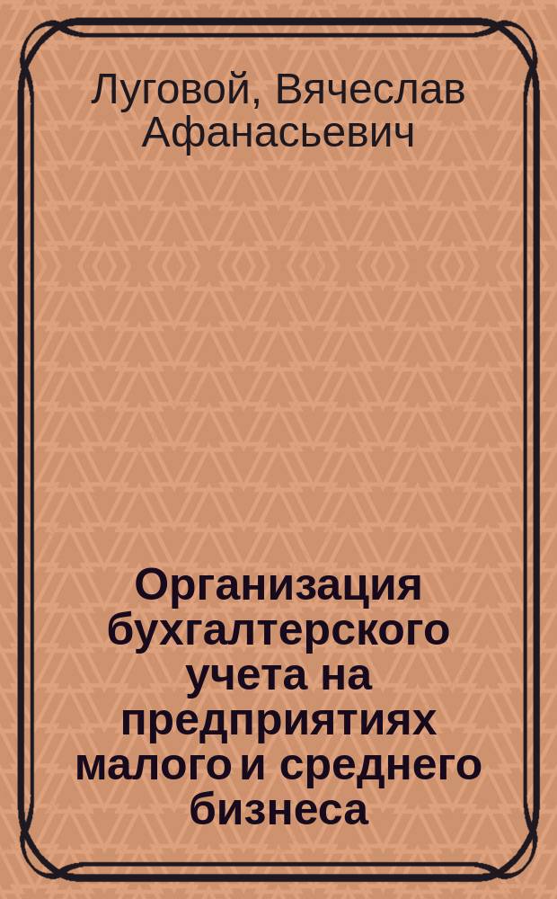 Организация бухгалтерского учета на предприятиях малого и среднего бизнеса : Справ. пособие