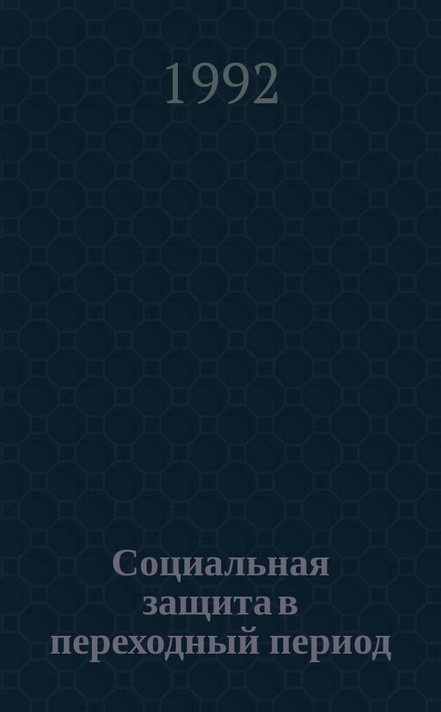Социальная защита в переходный период: республика и регионы : Сб. ст