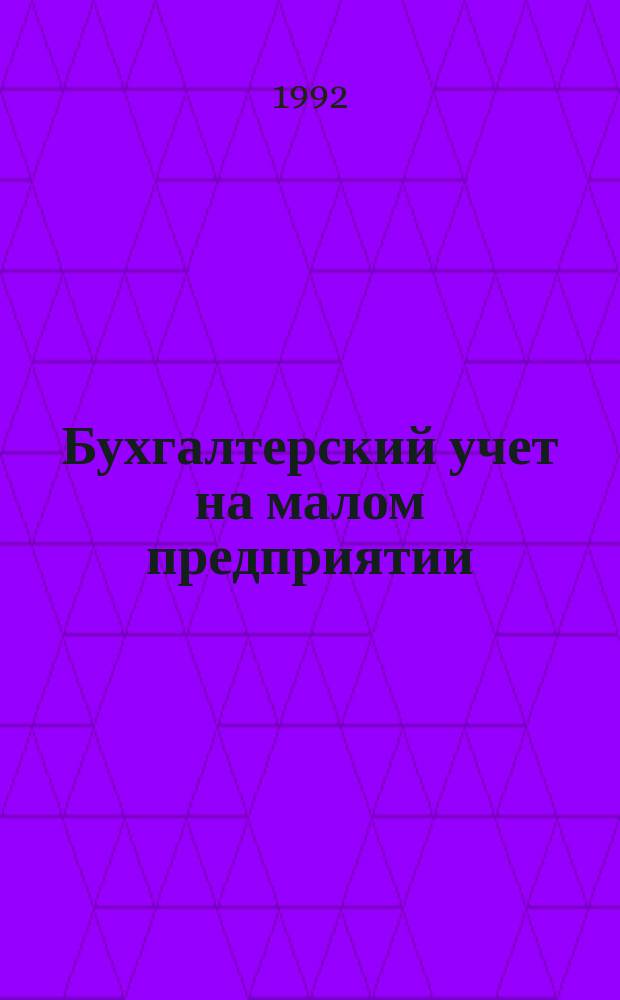 Бухгалтерский учет на малом предприятии : Метод. пособие В 2 ч. Ч. 2 : Формы бухгалтерского учета, бухгалтерская отчетность