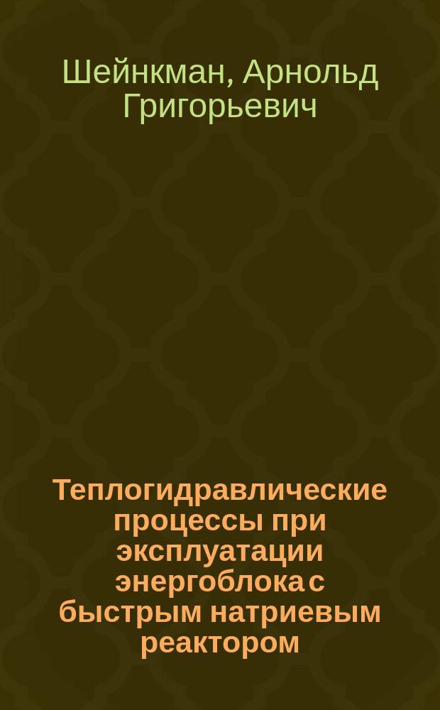 Теплогидравлические процессы при эксплуатации энергоблока с быстрым натриевым реактором : Автореф. дис. на соиск. учен. степ. д. т. н