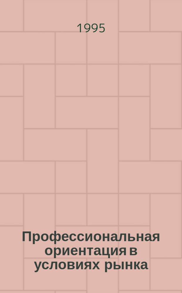 Профессиональная ориентация в условиях рынка : Учеб.-метод. пособие