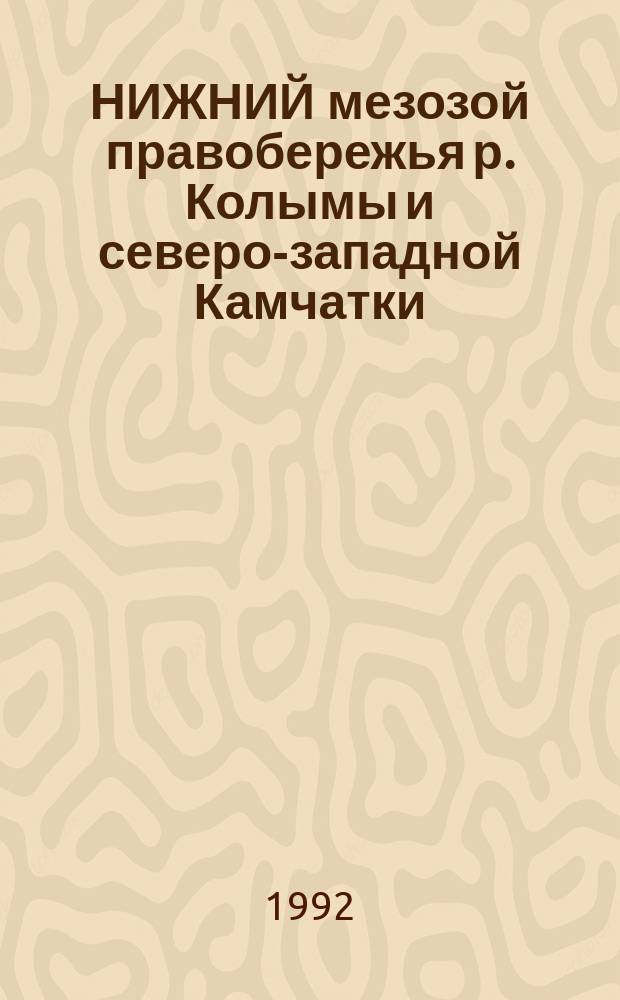 НИЖНИЙ мезозой правобережья р. Колымы и северо-западной Камчатки : Сб. ст