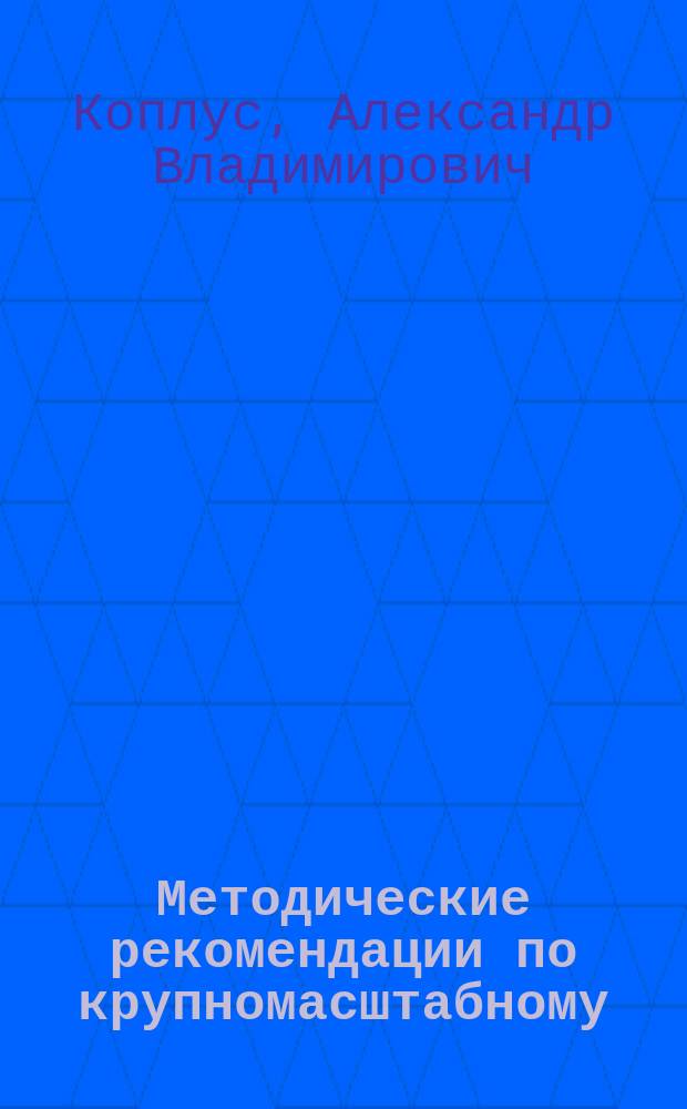 Методические рекомендации по крупномасштабному (1:50000) прогнозированию флюоритового оруденения эпитермального типа