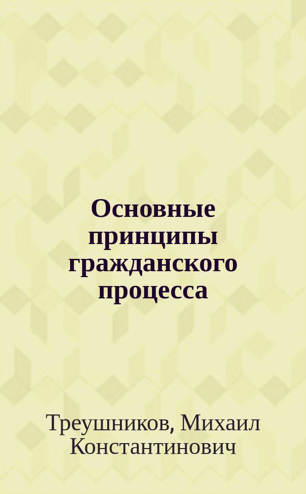 Основные принципы гражданского процесса