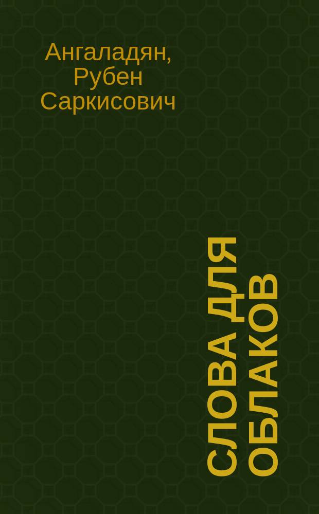 Слова для облаков : Кн. эссе