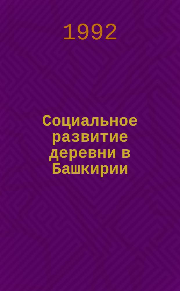 Социальное развитие деревни в Башкирии