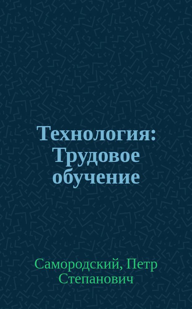 Технология : Трудовое обучение : Проб. учеб. для учащихся 6-го кл. (вариант для мальчиков) общеобразоват. шк