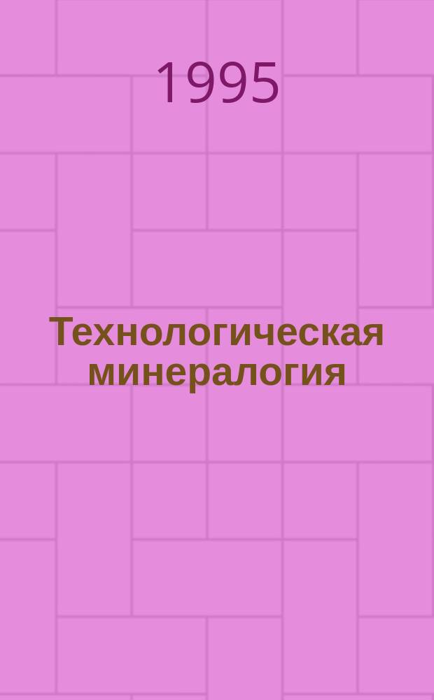 Технологическая минералогия : Учеб. пособие