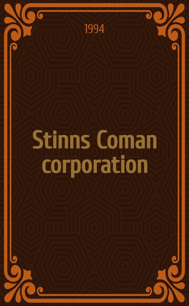Stinns Coman corporation : Кат