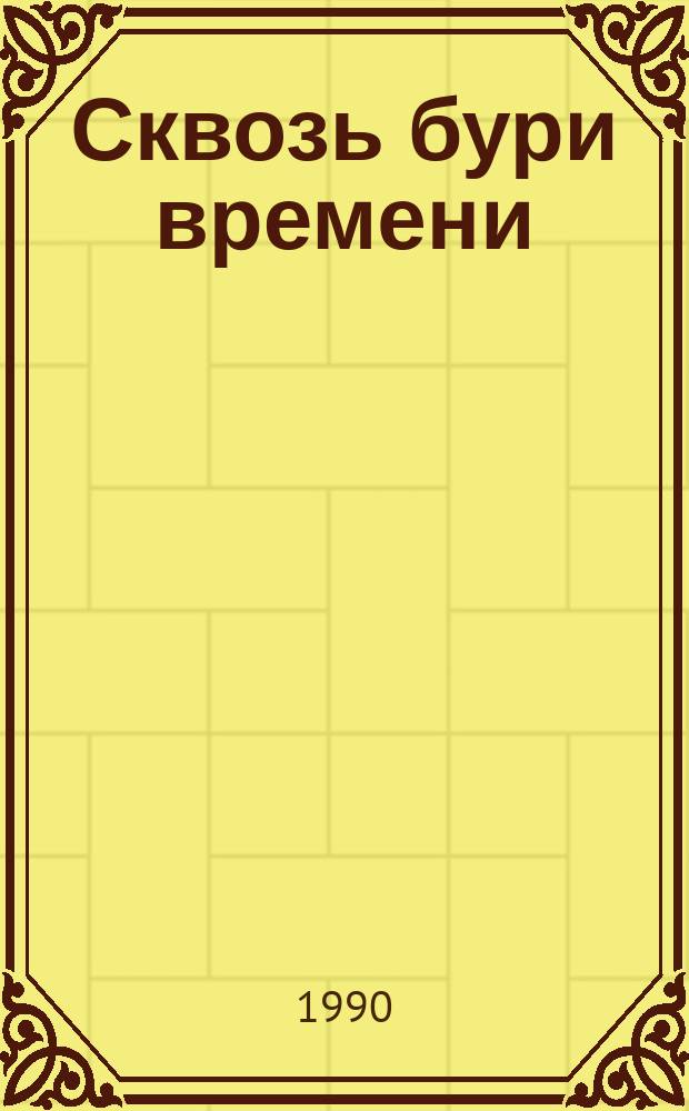 Сквозь бури времени : Докум. повесть