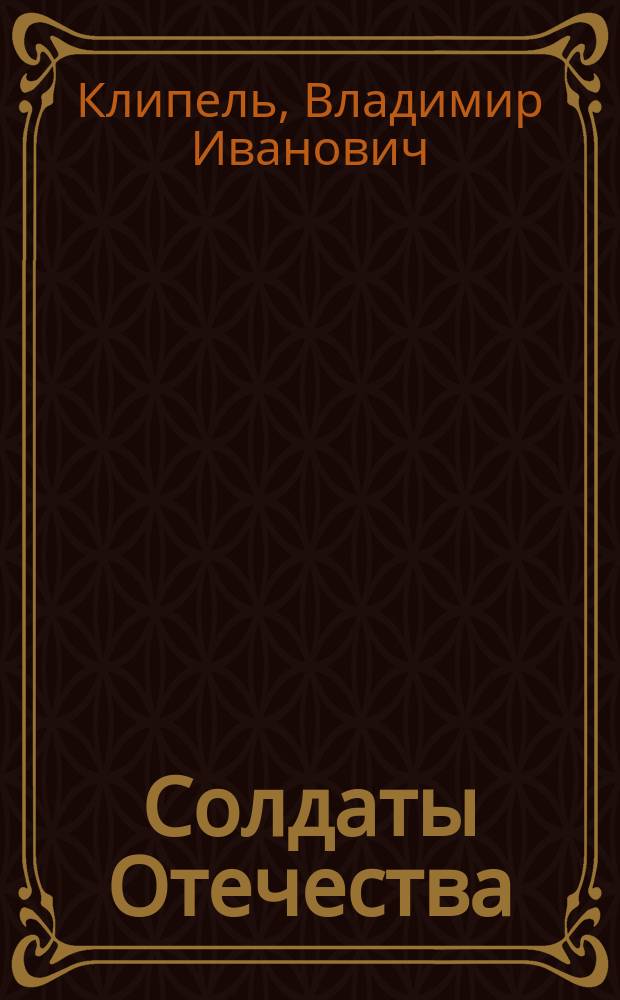 Солдаты Отечества : Роман