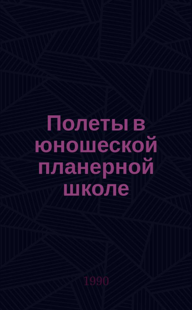 Полеты в юношеской планерной школе