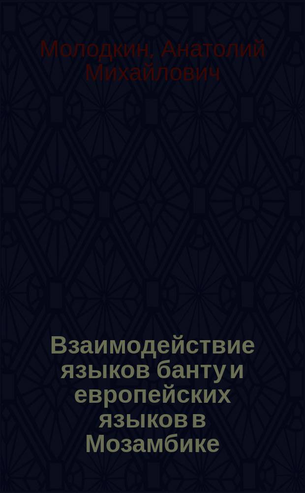 Взаимодействие языков банту и европейских языков в Мозамбике : Автореф. дис. на соиск. учен. степ. канд. филол. наук : (10.02.19)
