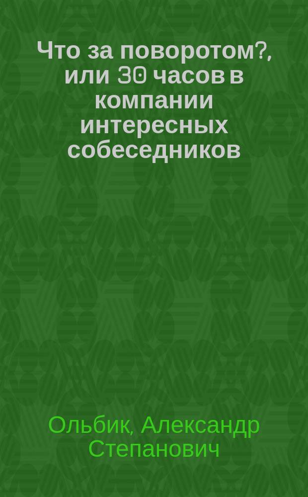 Что за поворотом?, или 30 часов в компании интересных собеседников