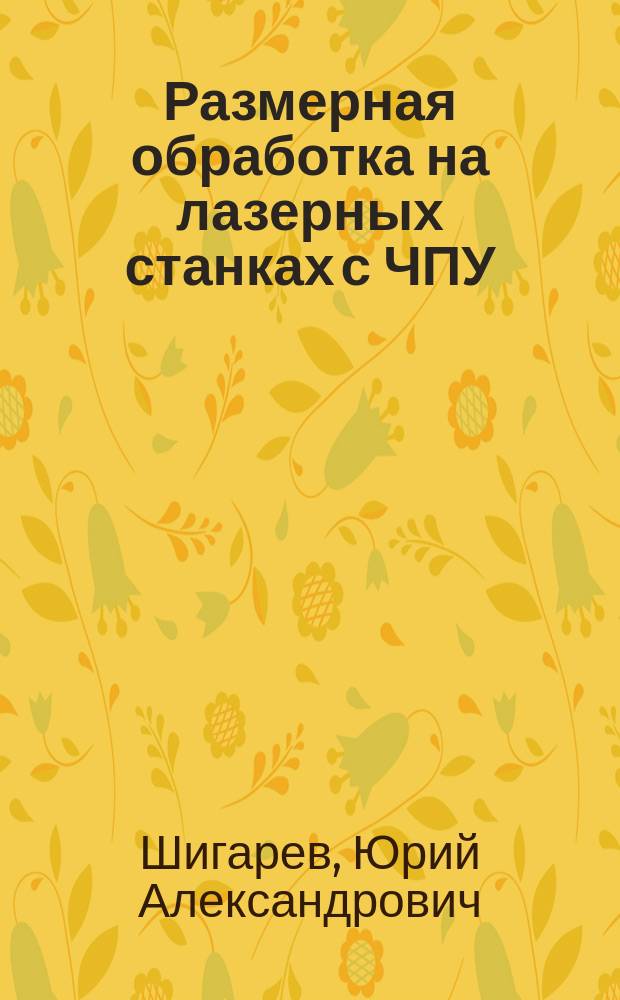 Размерная обработка на лазерных станках с ЧПУ