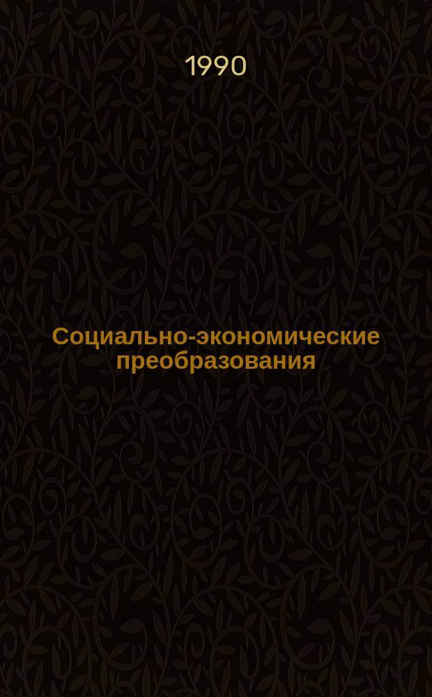 Социально-экономические преобразования: проблемы, идеи, опыт : Материалы круглого стола