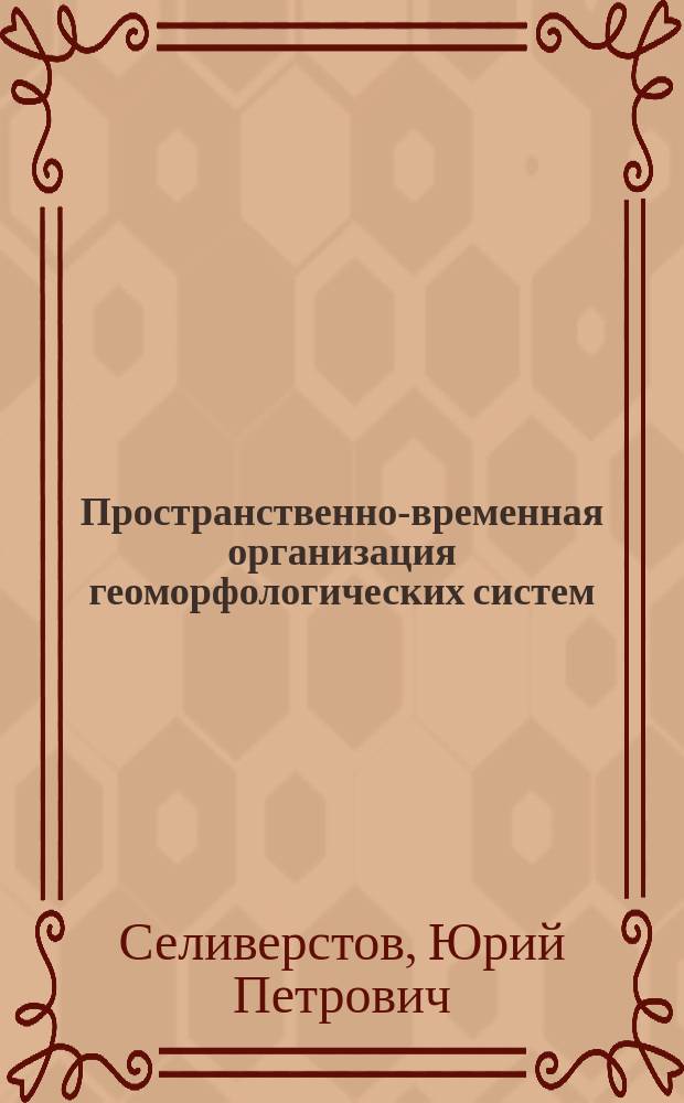 Пространственно-временная организация геоморфологических систем
