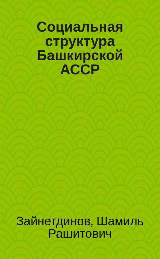 Социальная структура Башкирской АССР (60-80-е гг.)