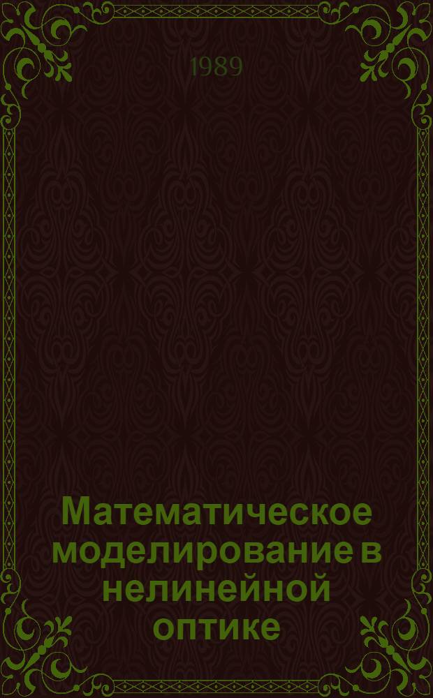 Математическое моделирование в нелинейной оптике