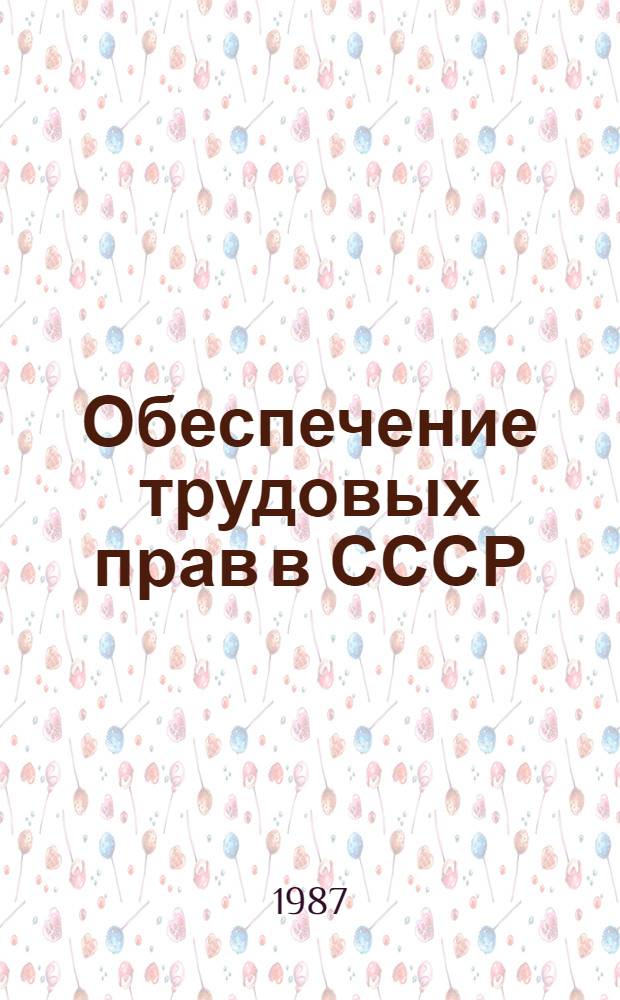 Обеспечение трудовых прав в СССР
