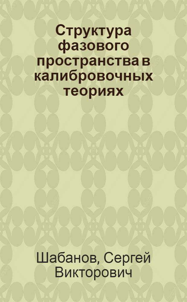 Структура фазового пространства в калибровочных теориях : Автореф. дис. на соиск. учен. степ. канд. физ.-мат. наук : (01.04.02)