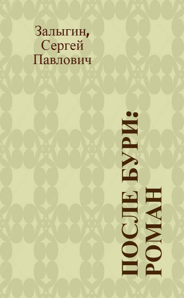 После бури : Роман