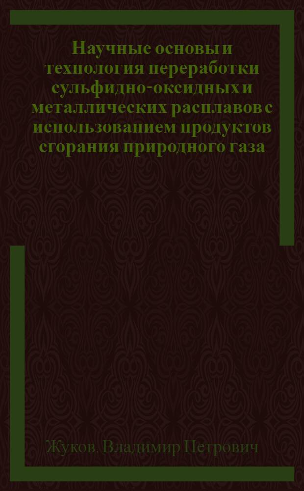 Научные основы и технология переработки сульфидно-оксидных и металлических расплавов с использованием продуктов сгорания природного газа (на примерах металлургии меди и вторичного алюминия) : Автореф. дис. на соиск. учен. степ. д. т. н