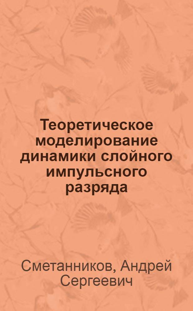Теоретическое моделирование динамики слойного импульсного разряда : Автореф. дис. на соиск. учен. степ. канд. физ.-мат. наук : (01.04.08)