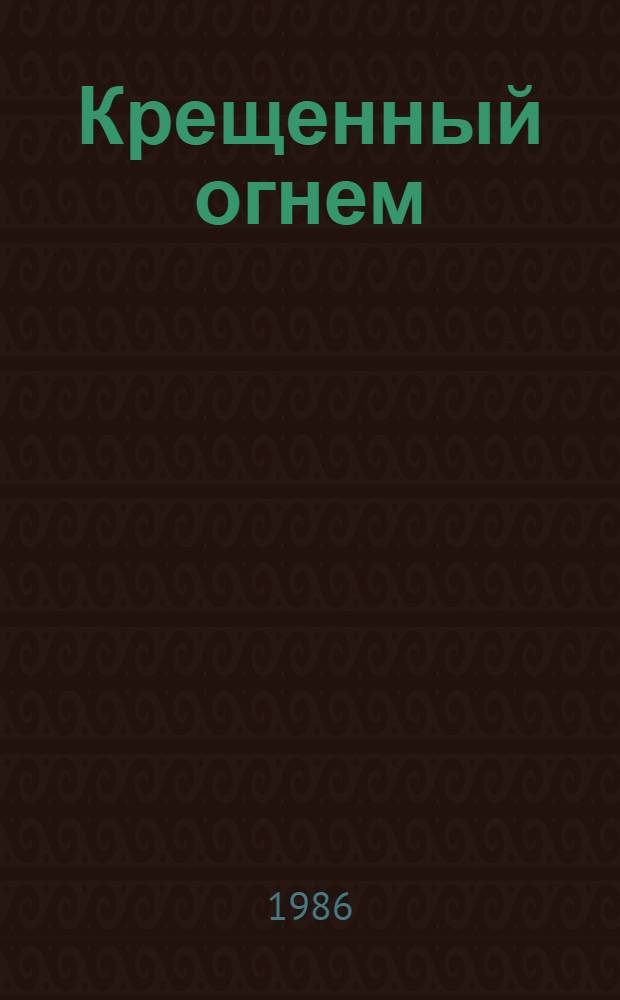 Крещенный огнем : Повесть