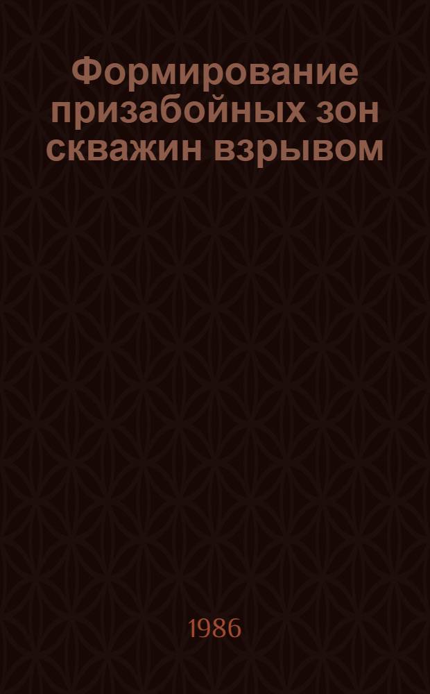 Формирование призабойных зон скважин взрывом