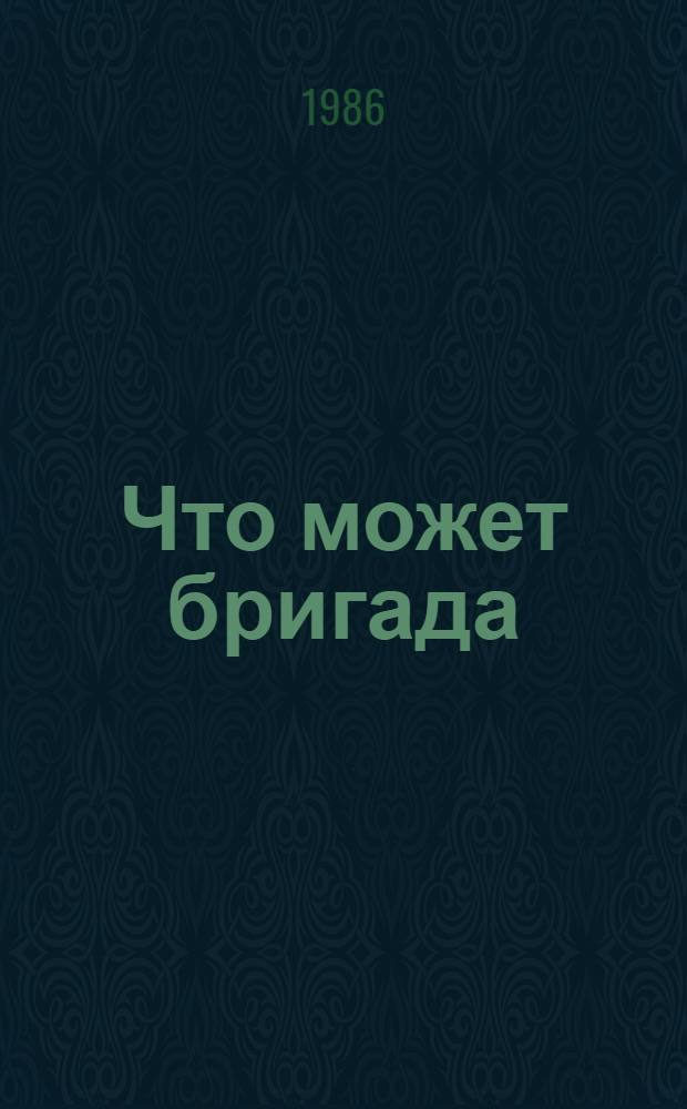 Что может бригада : О коллектив. формах орг. труда на Тамб. з-де "Полимермаш" им. 60-летия СССР