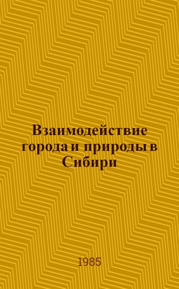 Взаимодействие города и природы в Сибири