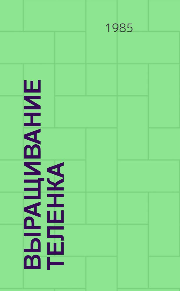 Выращивание теленка