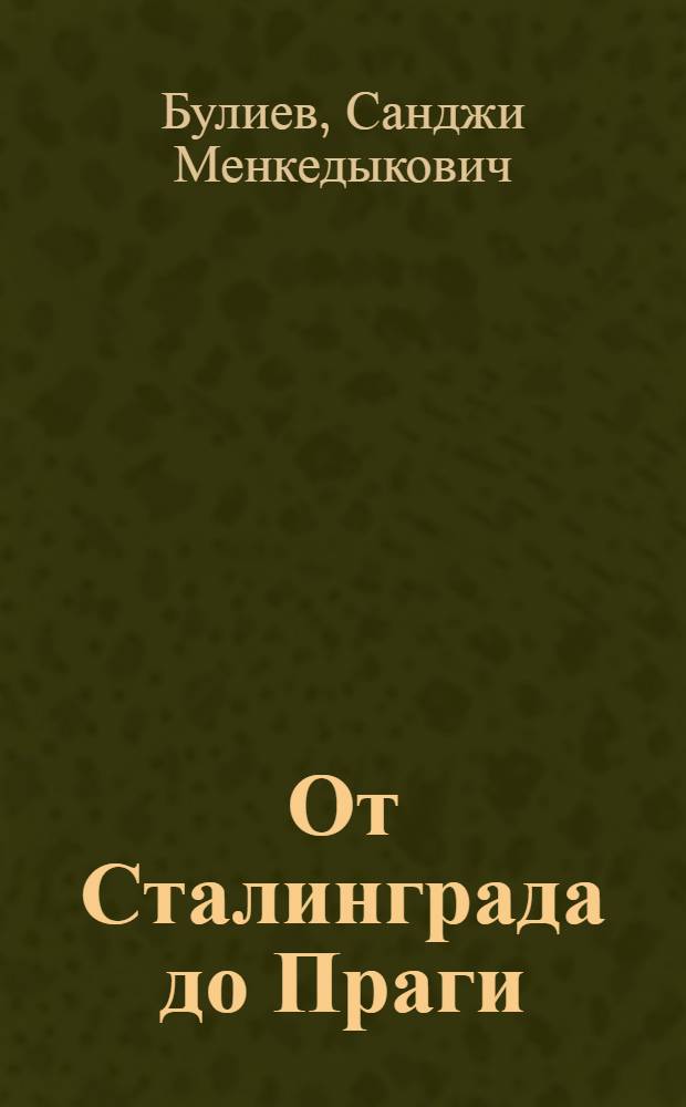 От Сталинграда до Праги