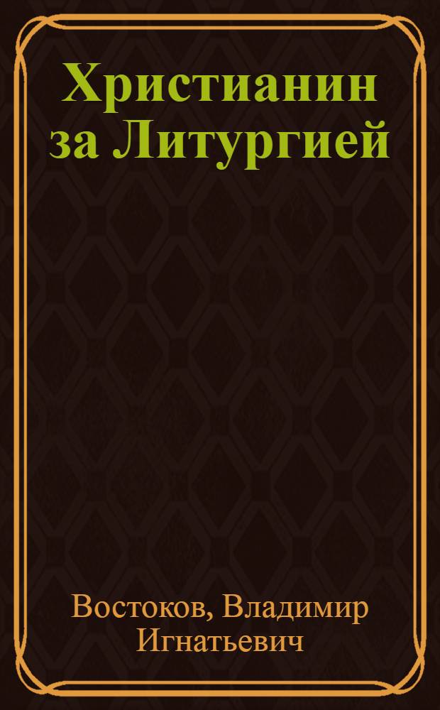 Христианин за Литургией