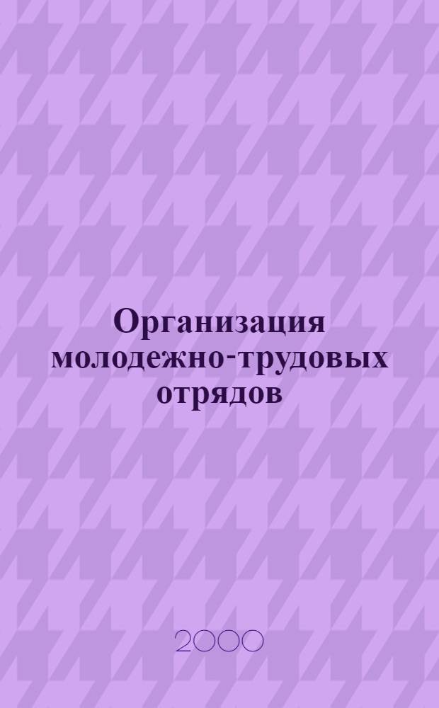 Организация молодежно-трудовых отрядов : Регион. информ.-метод. вестн. по вопр. орг. занятости подростков и молодежи