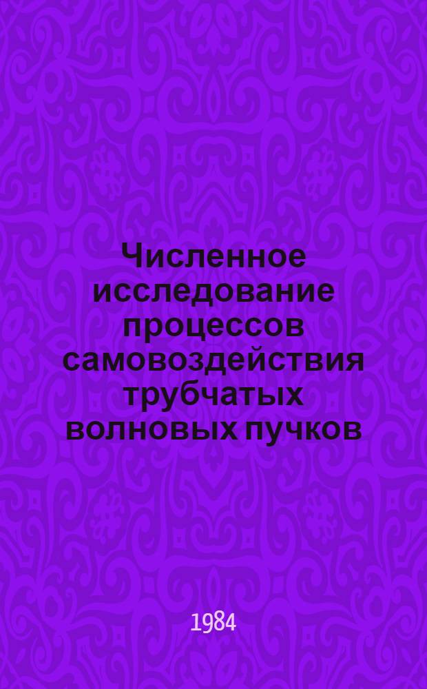 Численное исследование процессов самовоздействия трубчатых волновых пучков