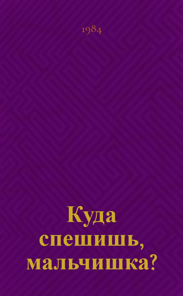 Куда спешишь, мальчишка? : Стихи