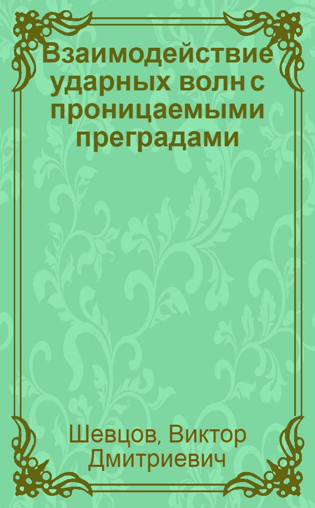 Взаимодействие ударных волн с проницаемыми преградами : Автореф. дис. на соиск. учен. степ. канд. физ.-мат. наук : (01.02.05)