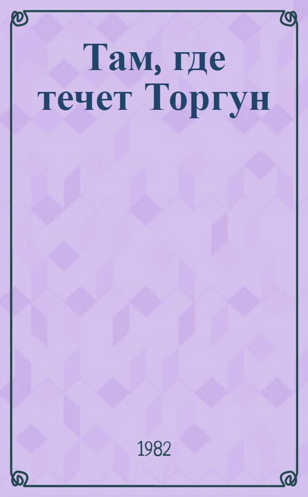 Там, где течет Торгун : О Н.И. Косторниченко