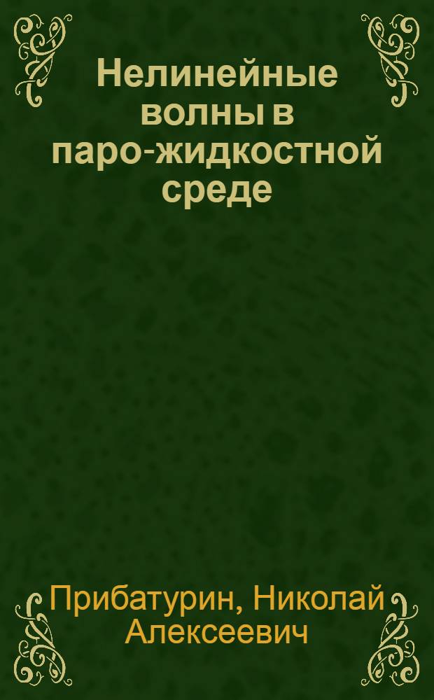 Нелинейные волны в паро-жидкостной среде : Автореф. дис. на соиск. учен. степ. канд. физ.-мат. наук : (01.04.14)