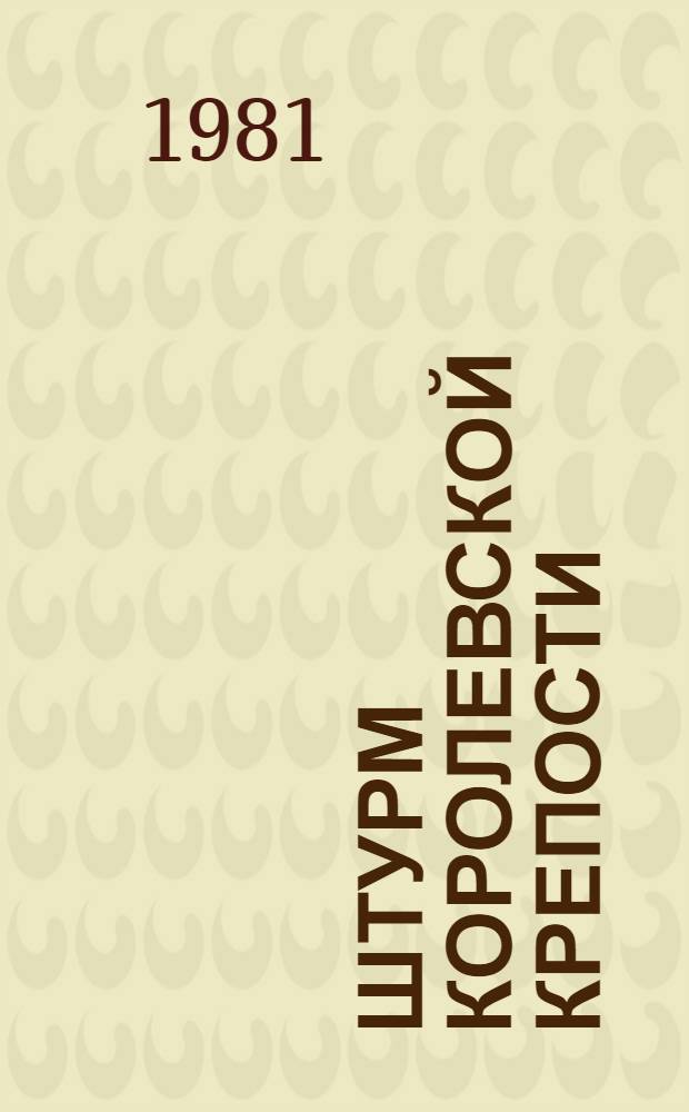 Штурм королевской крепости