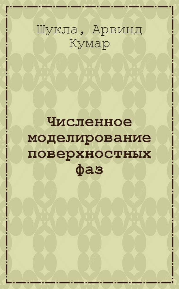 Численное моделирование поверхностных фаз : Автореф. дис. на соиск. учен. степ. канд. хим. наук : (02.00.04)