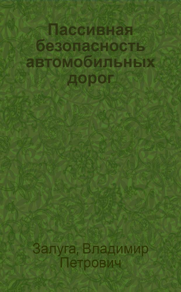 Пассивная безопасность автомобильных дорог : Основные понятия и характеристики : Учеб. пособие