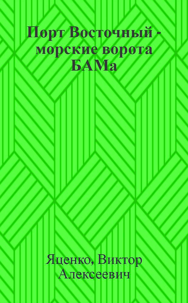 Порт Восточный - морские ворота БАМа