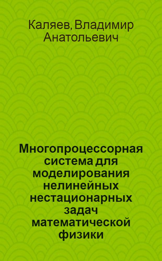 Многопроцессорная система для моделирования нелинейных нестационарных задач математической физики : Автореф. дис. на соиск. учен. степ. канд. техн. наук : (05.13.13)